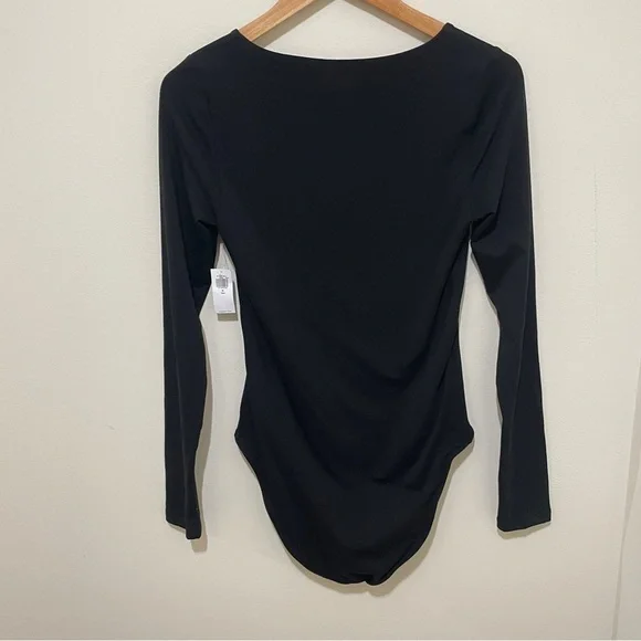 NWT Old Navy Black Long Sleeve Bodysuit, Size M TALL - Picture 4 of 7